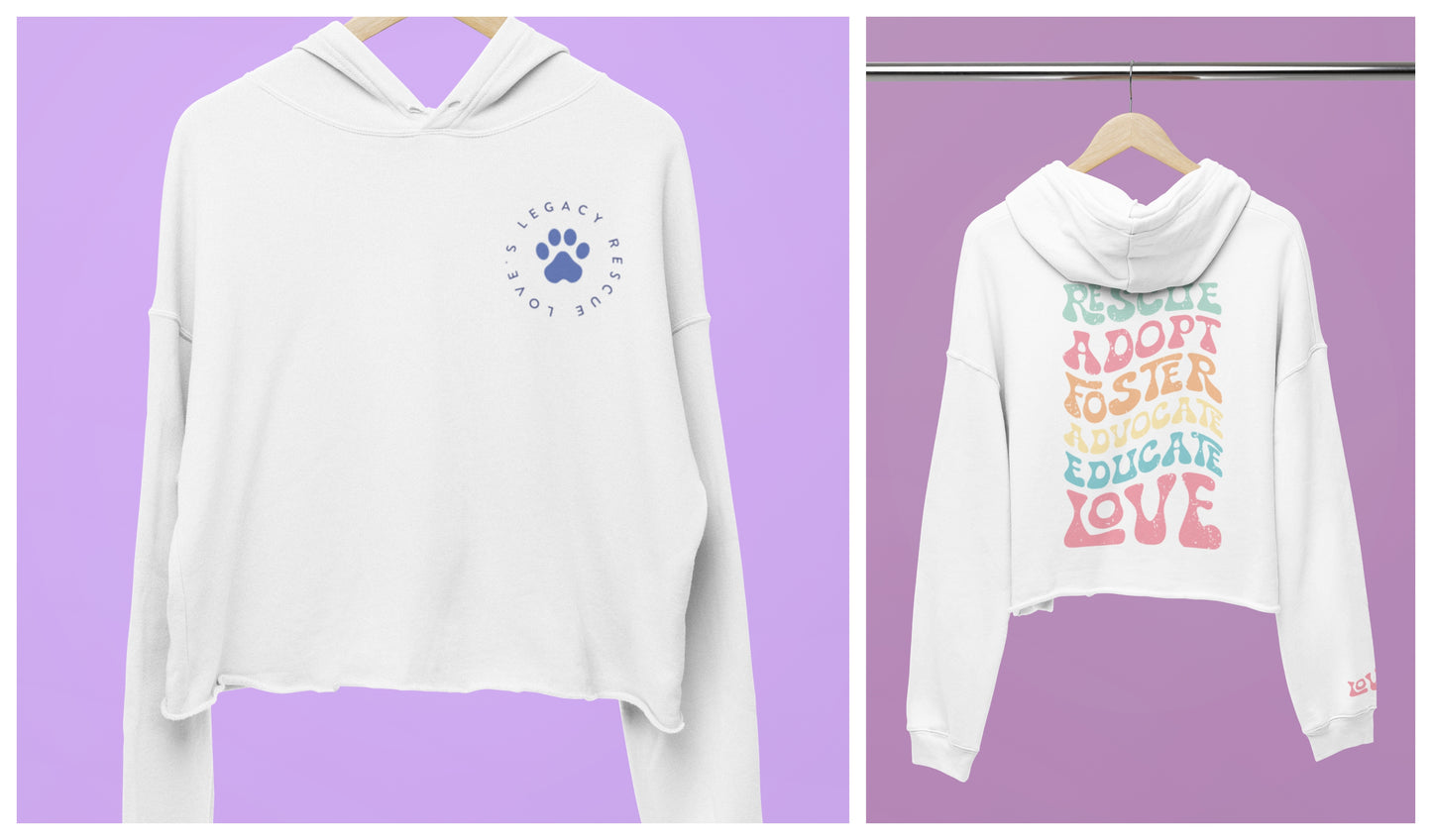 NEW Luxe Women's Cropped Fleece Hoodie (Several Colors Available) - Ruff Life Rescue Wear