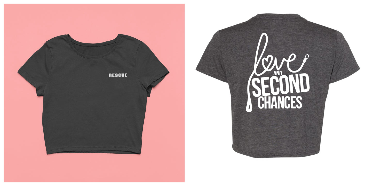 Love & Second Chances Cropped Tee - Ruff Life Rescue Wear