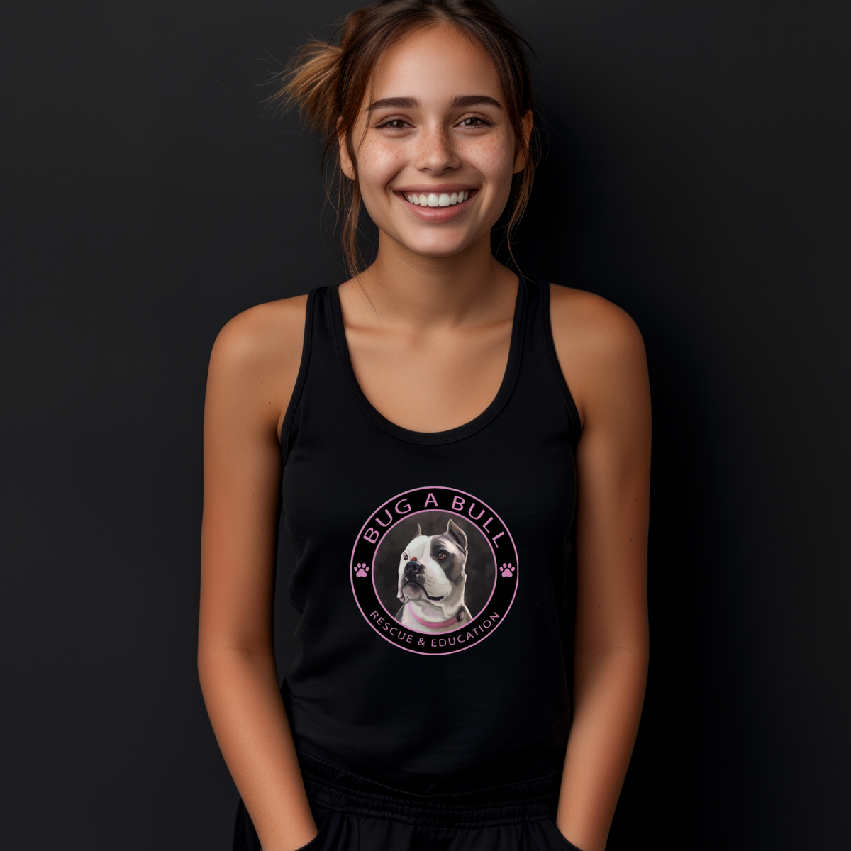 Bug A Bull Flowy Racerback Tank (Available in several colors) - Ruff Life Rescue Wear