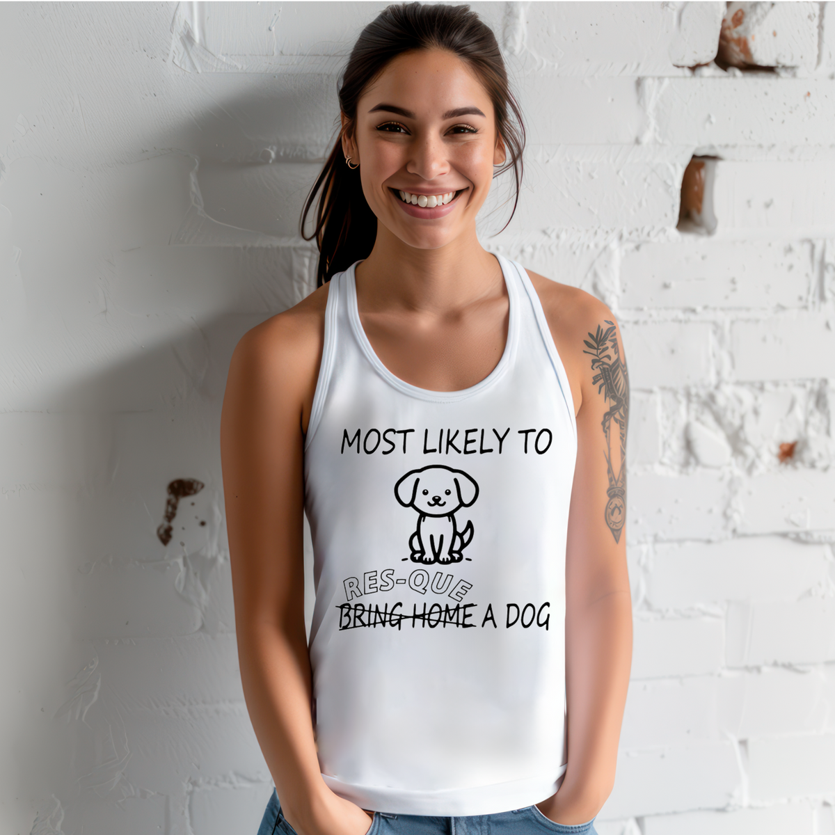 Most Likely Racerback Tank (Available in several colors) - Ruff Life Rescue Wear