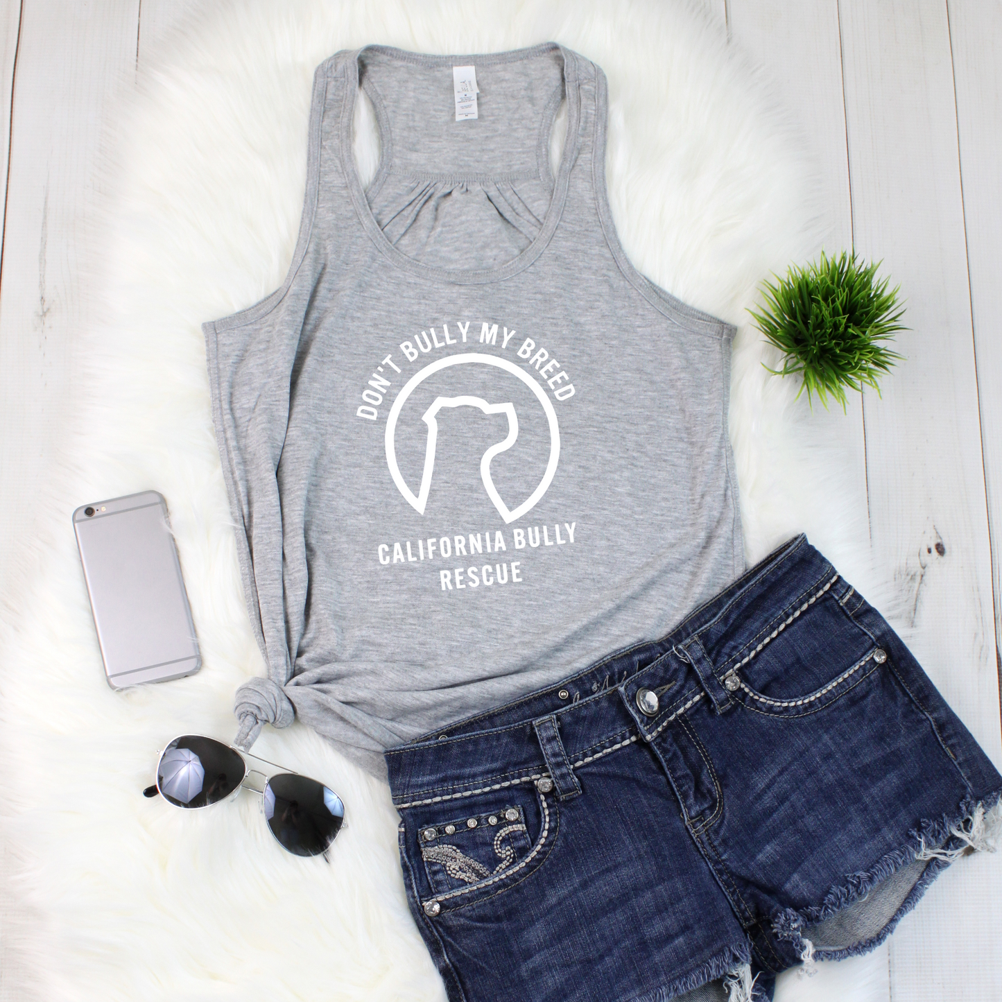 CA Bully Rescue Flowy Tank (Available in several colors) - Ruff Life Rescue Wear