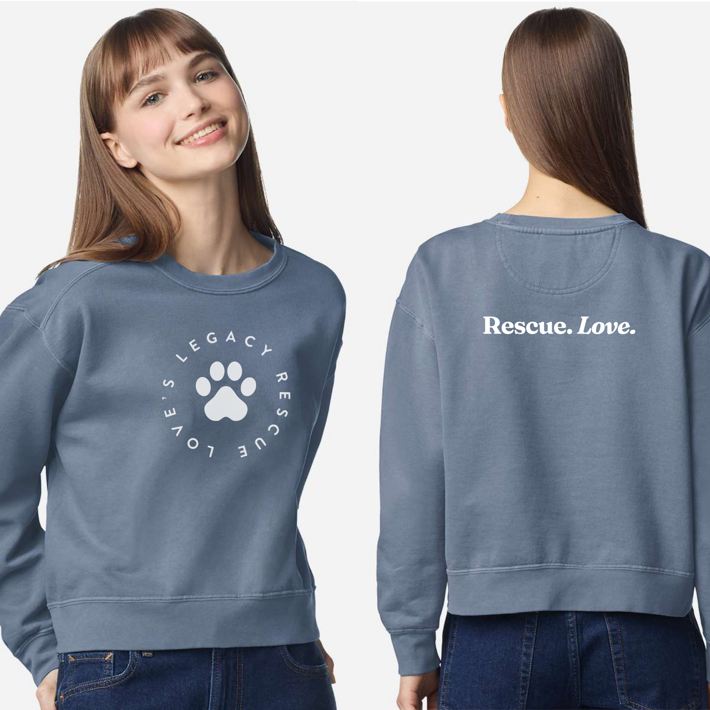 Women’s Vintage Wash Mid-Length Crewneck Sweatshirt