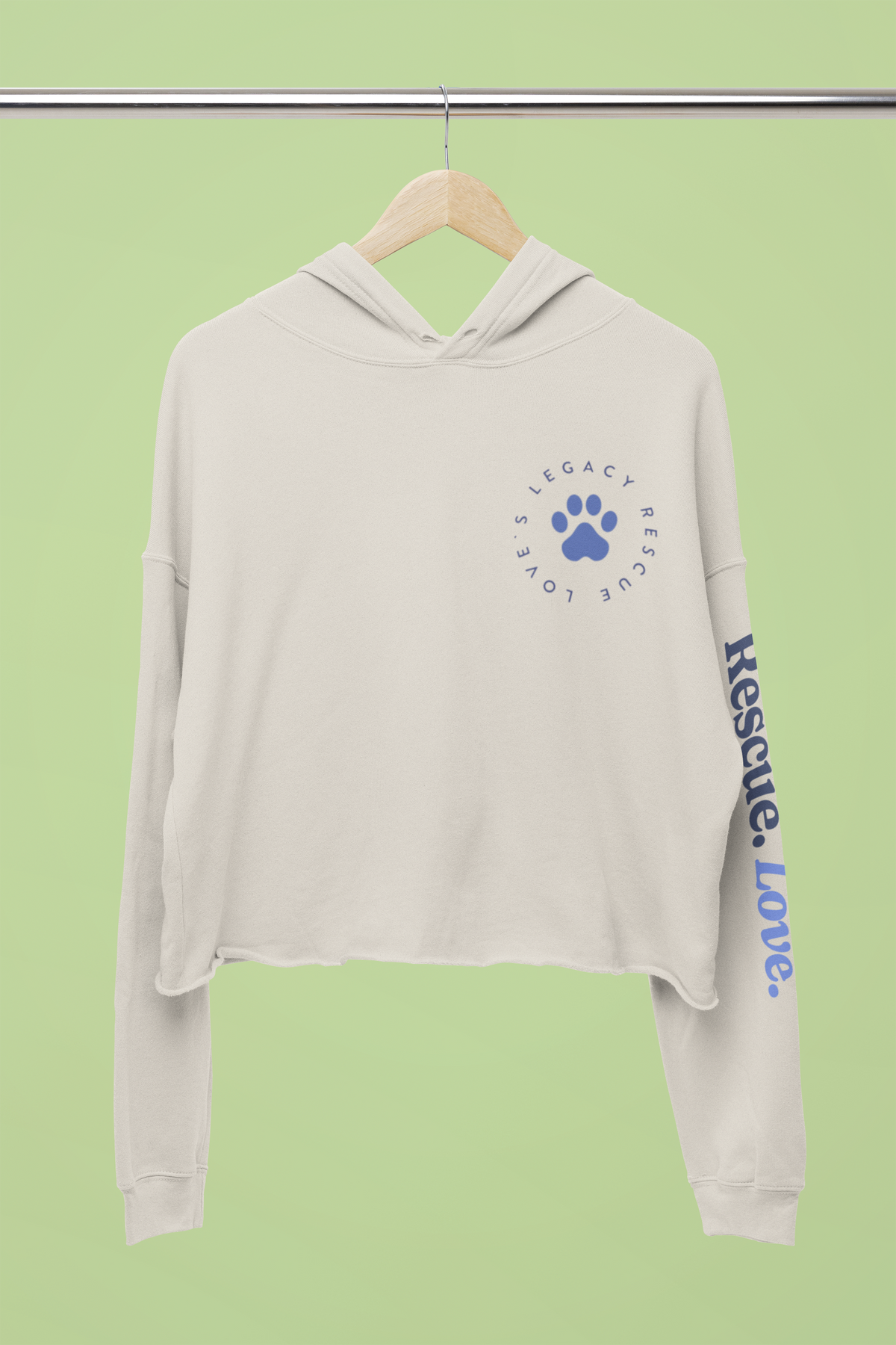 Love's Rescue Crop Hoodie - Ruff Life Rescue Wear