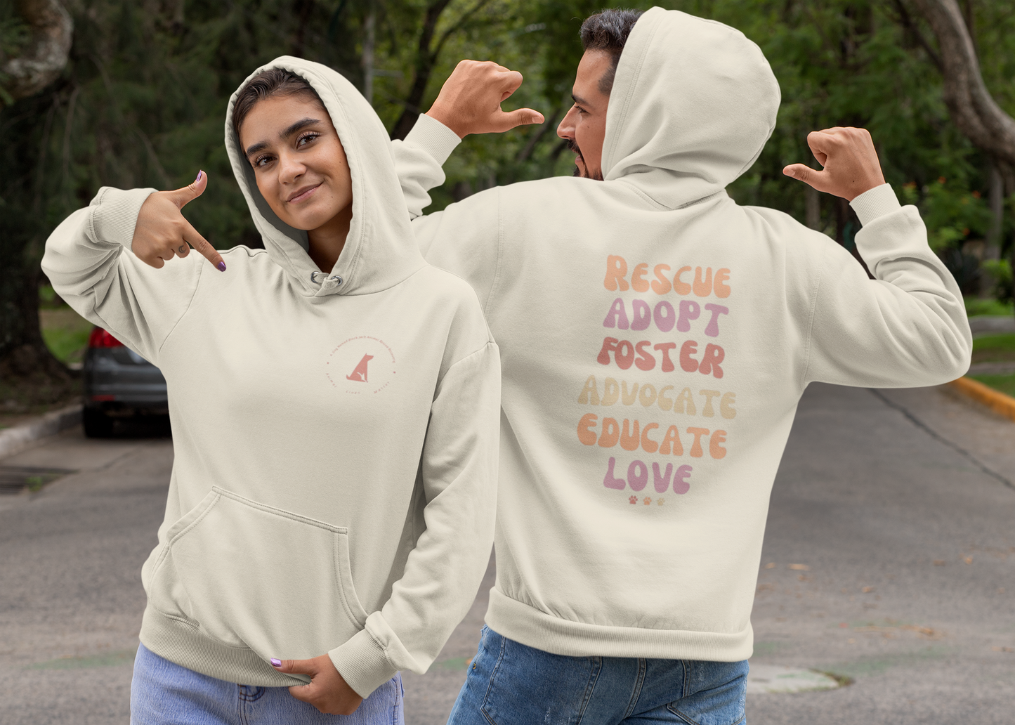 Adopt Fleece Pullover Hoodie (Several Colors Available) - Ruff Life Rescue Wear