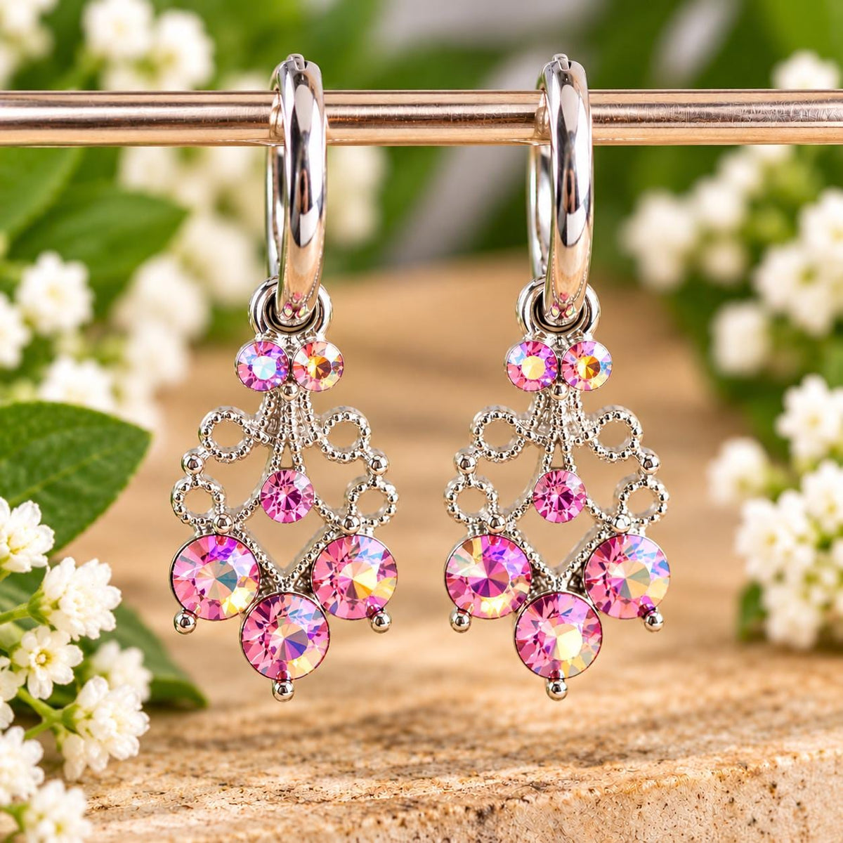 AB Crystal Hoop Earrings