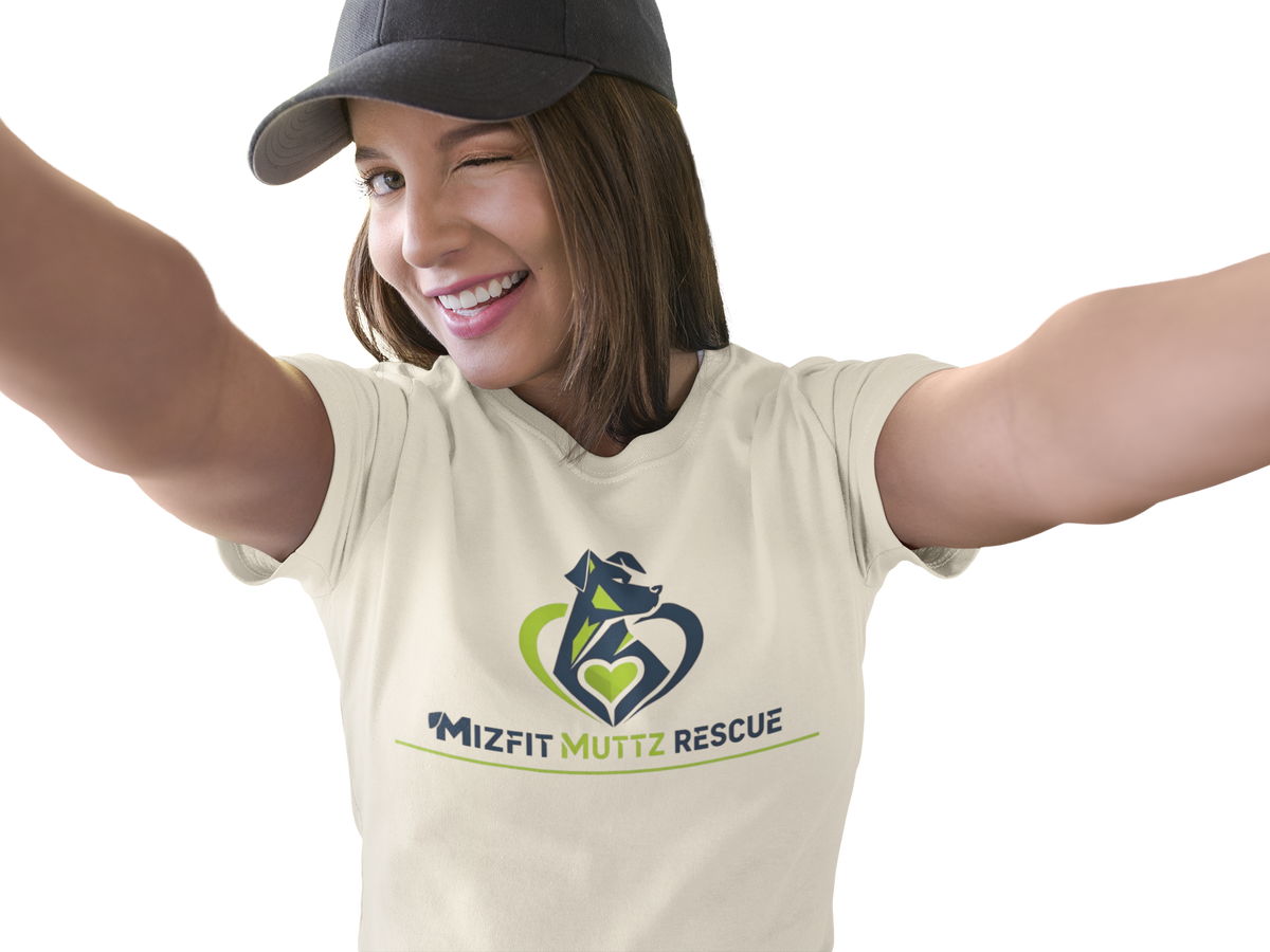 Sand Mizfit Muttz Rescue logo T-shirt