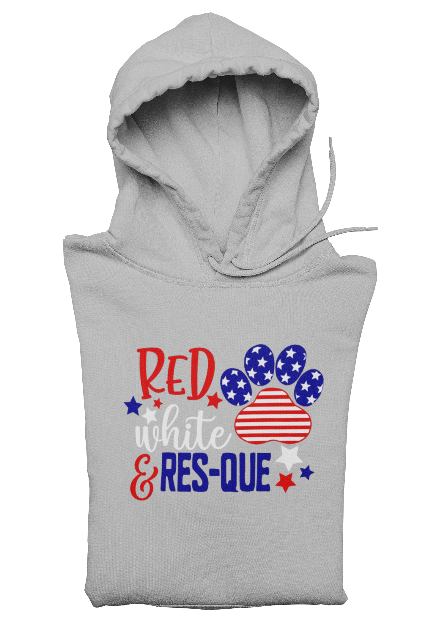Red White & Res-Que Pullover Hoodie - Ruff Life Rescue Wear