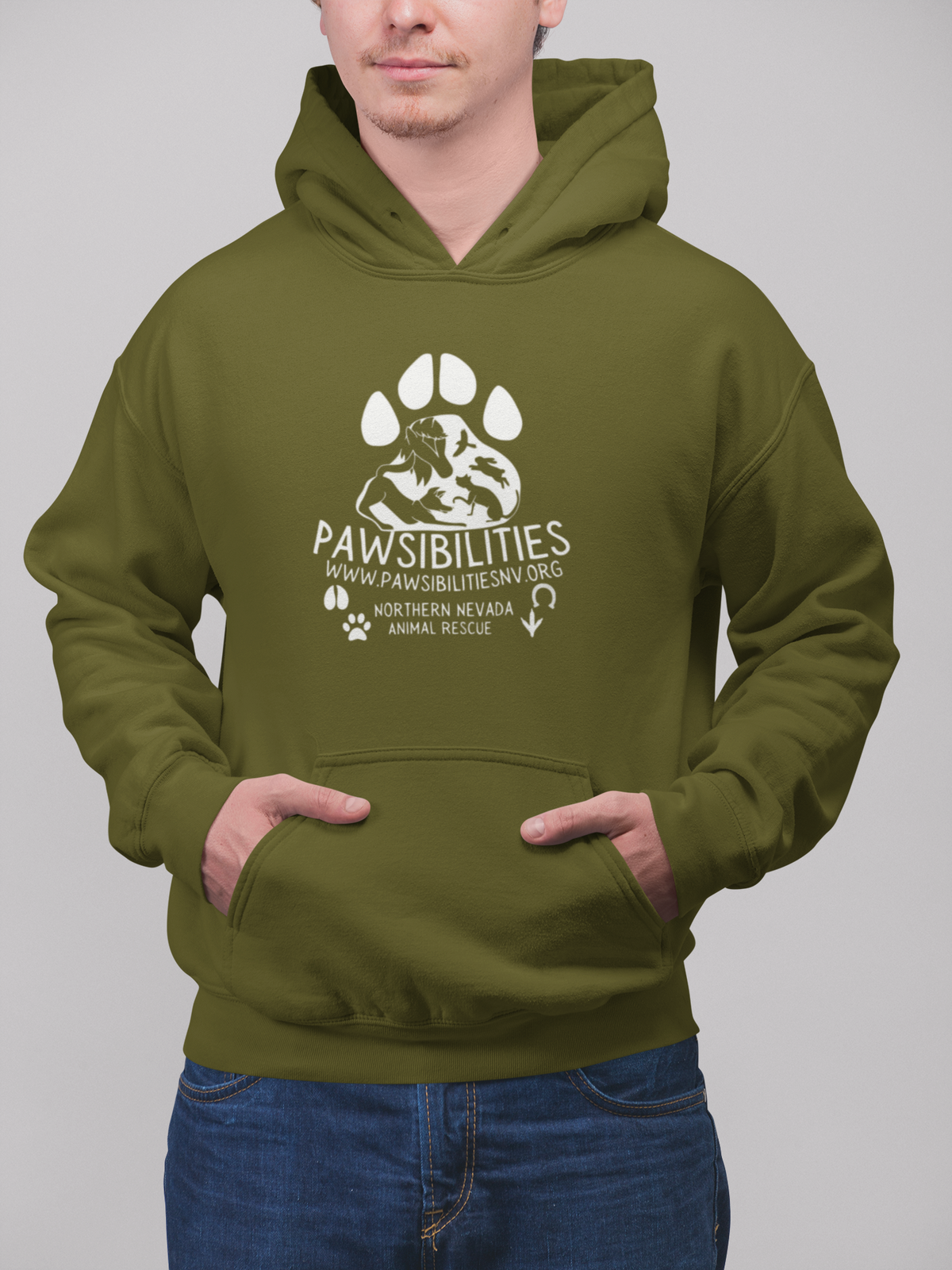 New Paws Logo Pullover Hoodie (Available in several colors) - Ruff Life Rescue Wear
