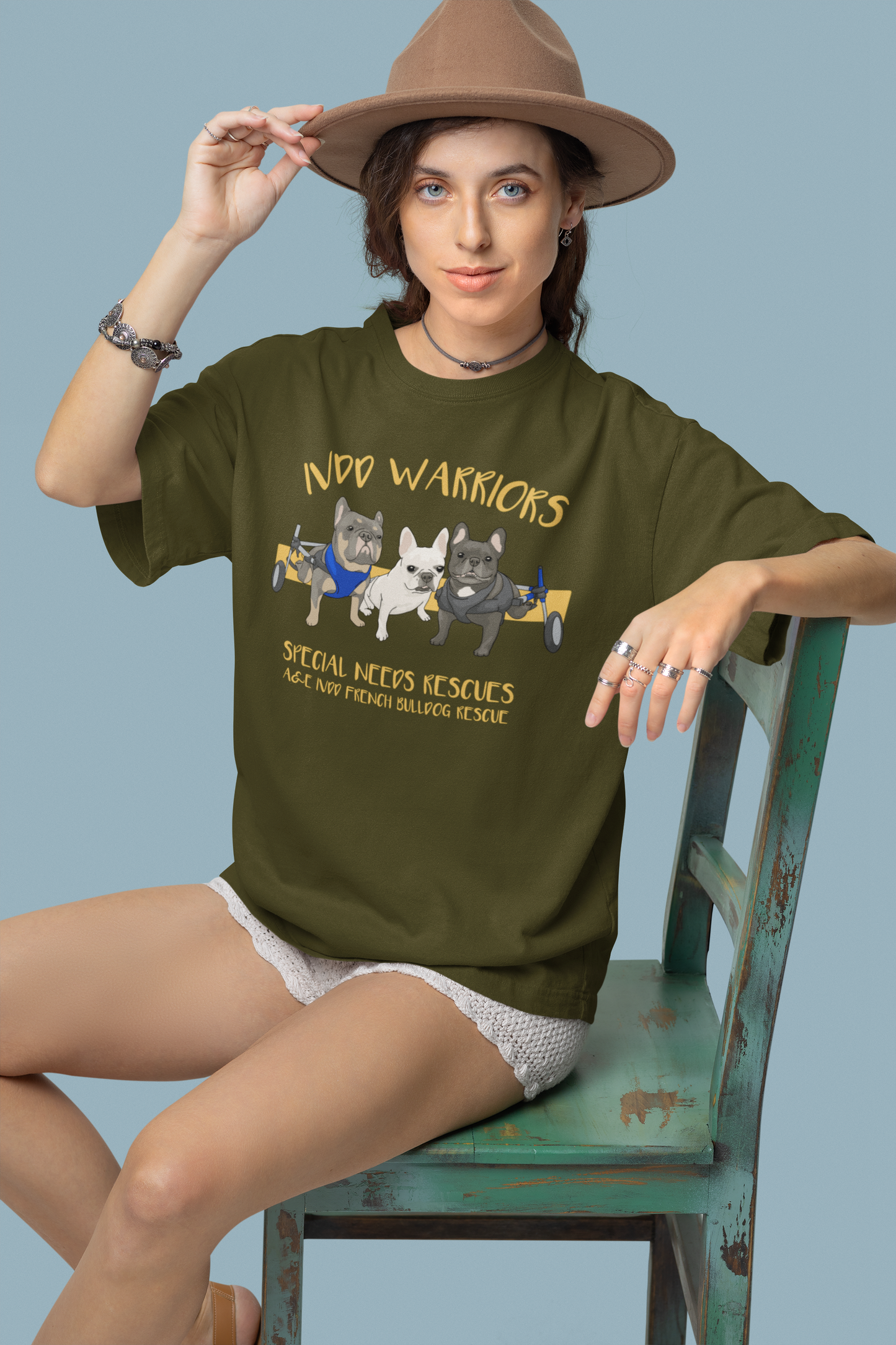 IVDD French Bulldog Unisex Tee (available in several colors) - Ruff Life Rescue Wear