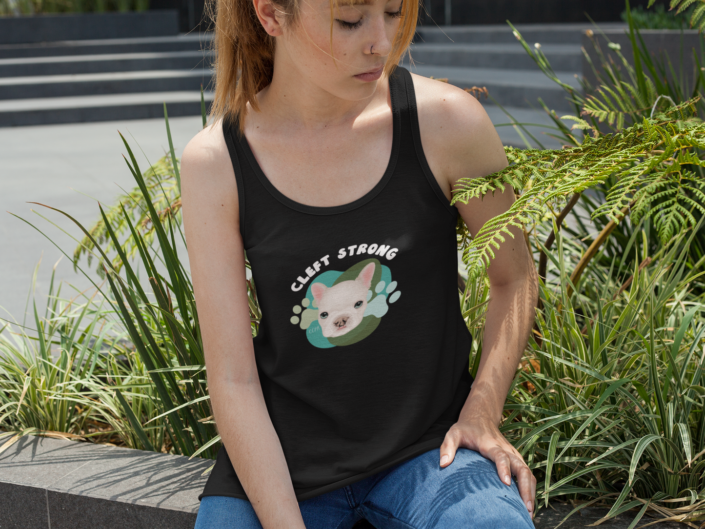 Cleft Strong Women’s Flowy Racerback Tank (available in many colors) - Ruff Life Rescue Wear