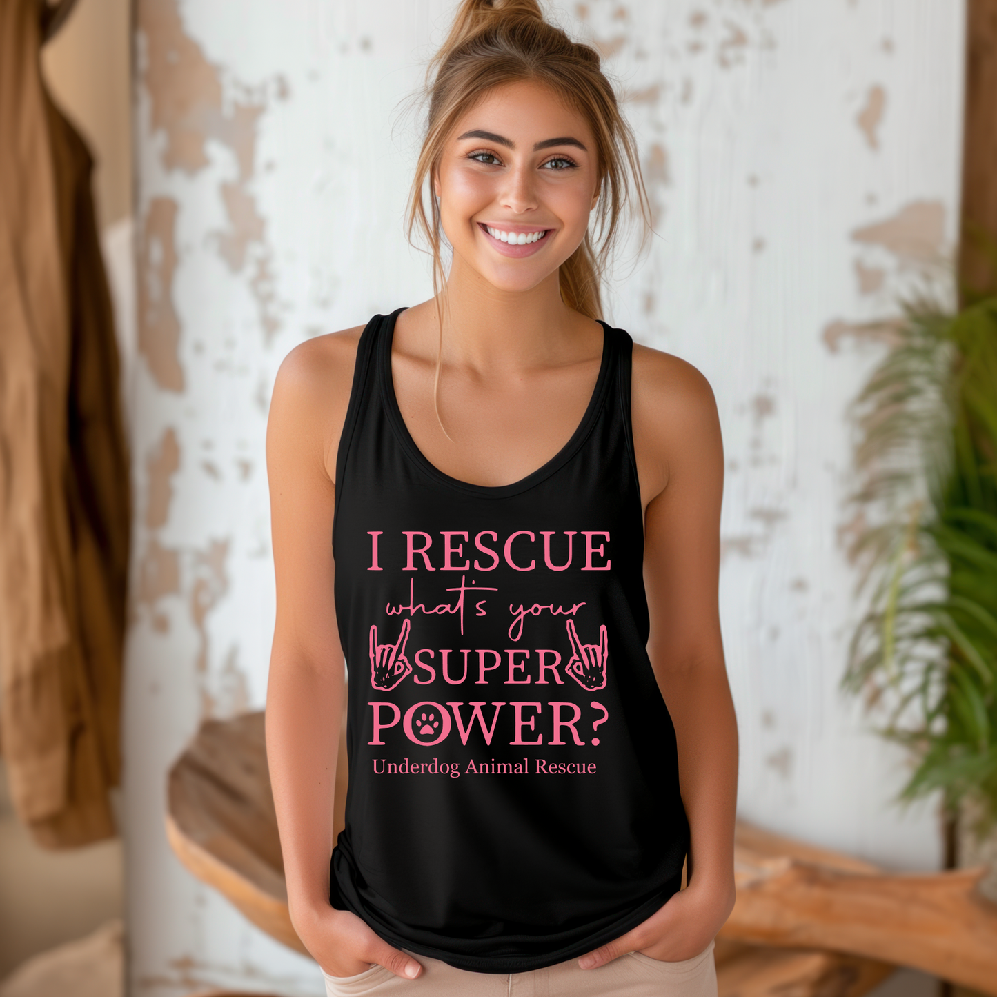 Super Power Racerback Tank (Available in several colors) - Ruff Life Rescue Wear