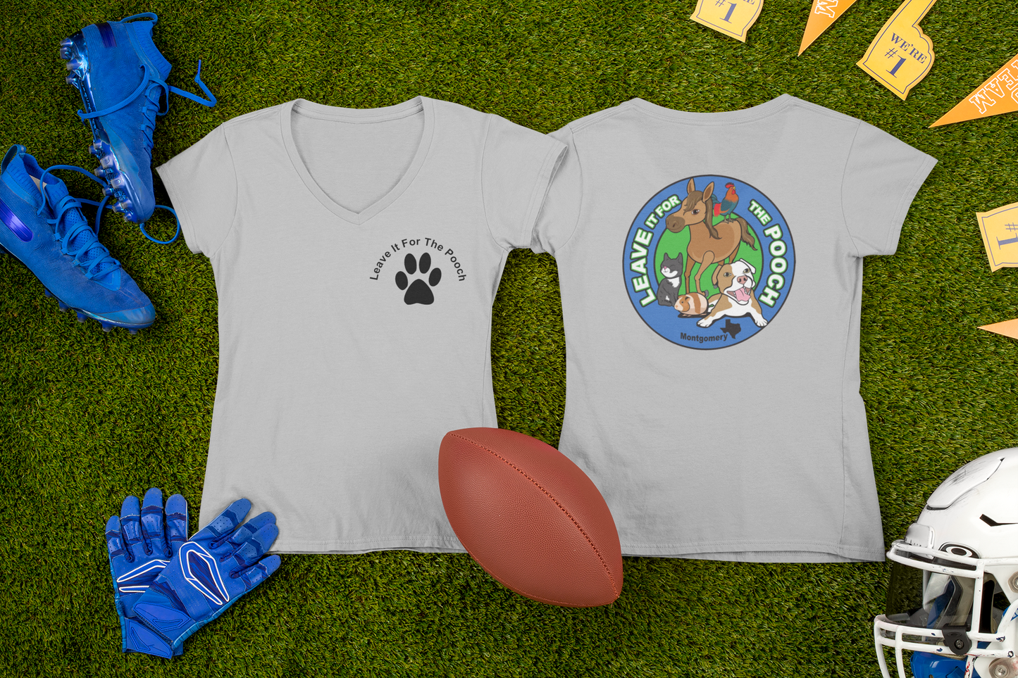 New Leave It For The Pooch V-Neck (Available in several colors) - Ruff Life Rescue Wear