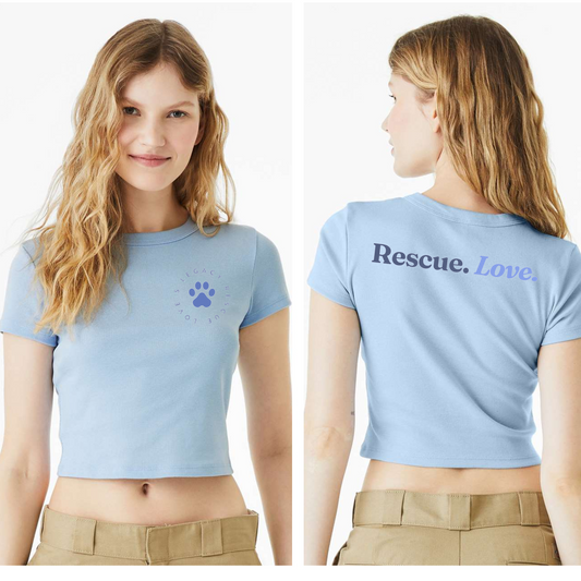 Love's Rib Crop Tee - Ruff Life Rescue Wear