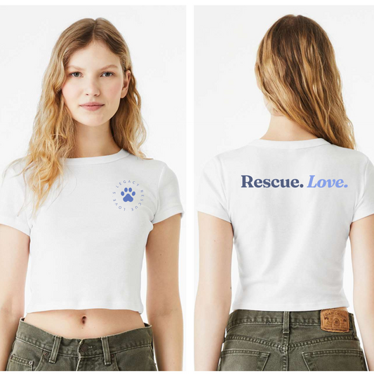 Love's Rib Crop Tee - Ruff Life Rescue Wear