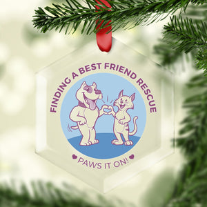 Finding a Best Friend Glass Ornament (Free with purchase just add to cart)