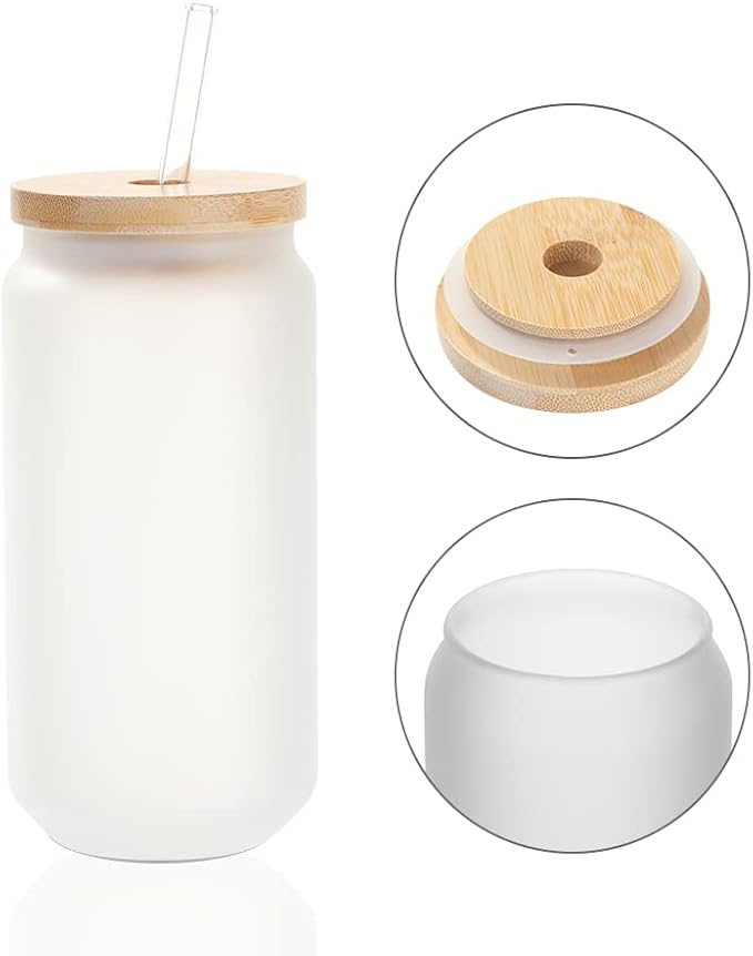 18 oz Lily's Frosted Glass - Ruff Life Rescue Wear