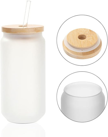 18 oz Lily's Frosted Glass - Ruff Life Rescue Wear
