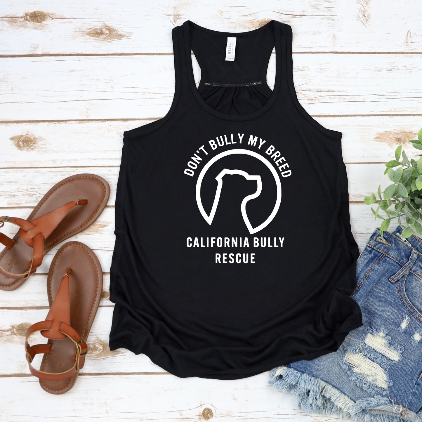 CA Bully Rescue Flowy Tank (Available in several colors) - Ruff Life Rescue Wear