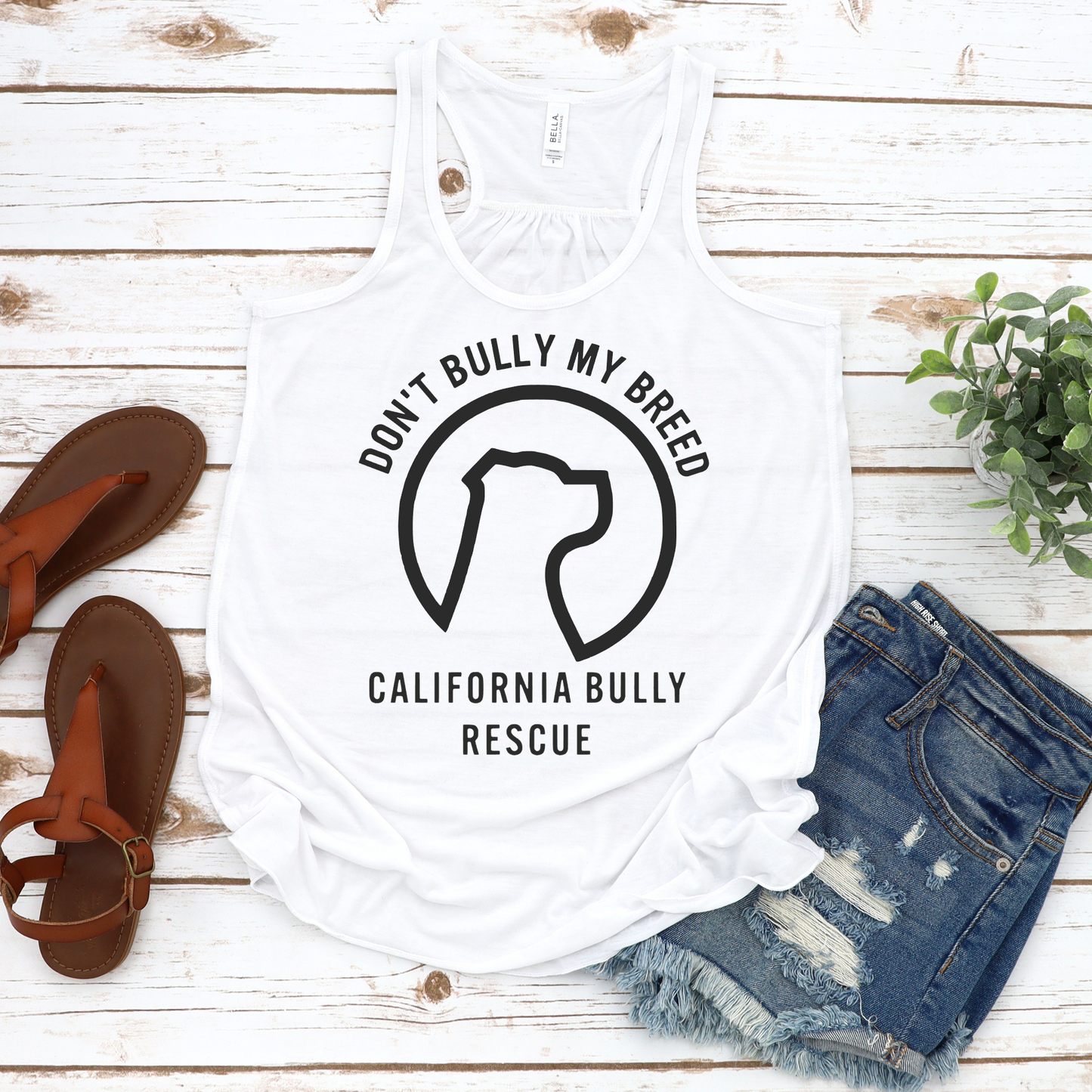 CA Bully Rescue Flowy Tank (Available in several colors) - Ruff Life Rescue Wear