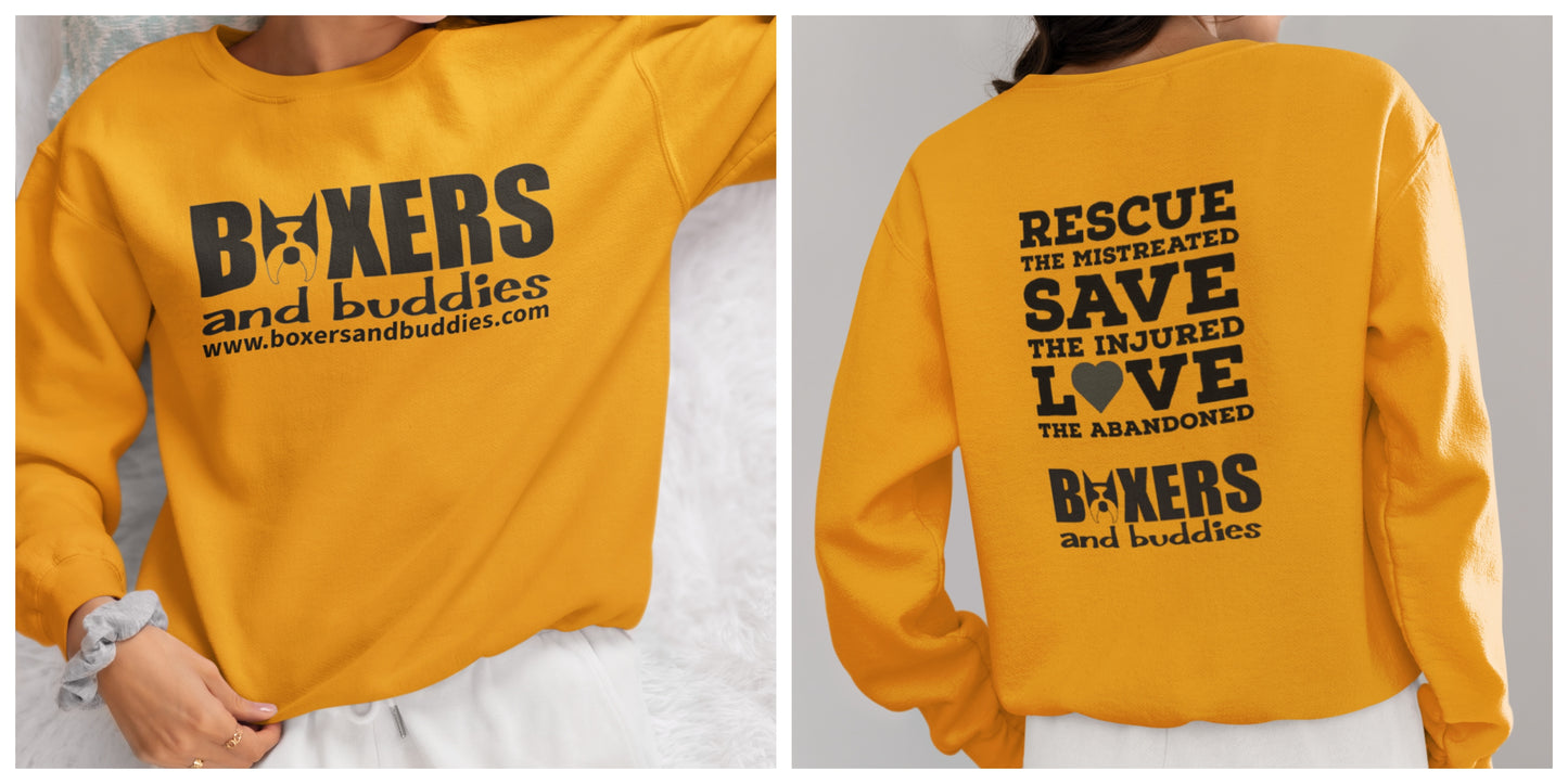 Boxers and Buddies Sweatshirts (Available in several colors) - Ruff Life Rescue Wear