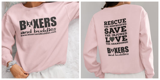 Boxers and Buddies Sweatshirts (Available in several colors) - Ruff Life Rescue Wear