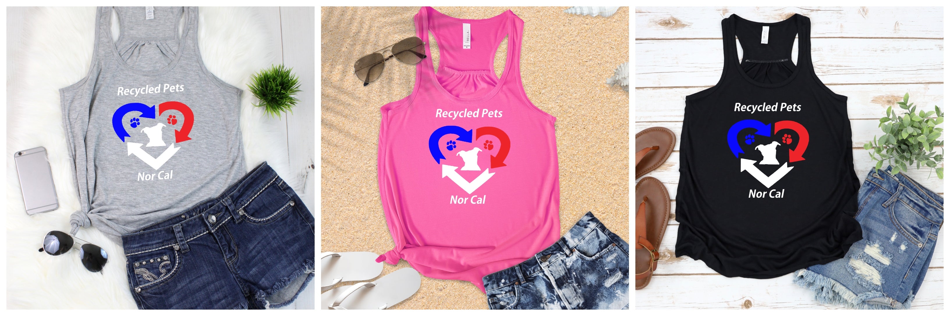 Recycled 4th of July Flowy Tank