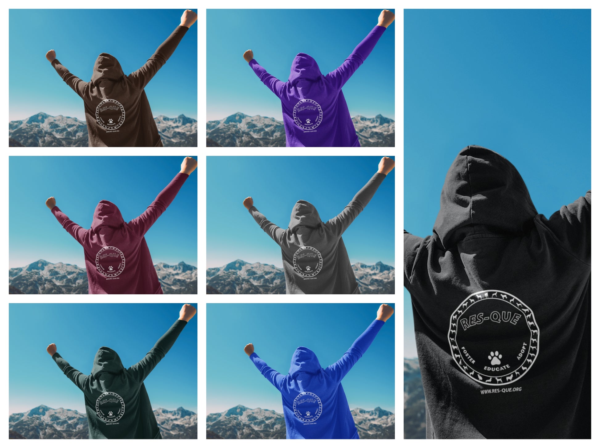 Res-Que Zip Up Hoodie (Available in several colors) - Ruff Life Rescue Wear