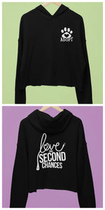 Love & Second Chances Cropped Fleece Hoodie