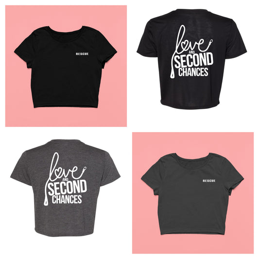 Love & Second Chances Cropped Tee - Ruff Life Rescue Wear