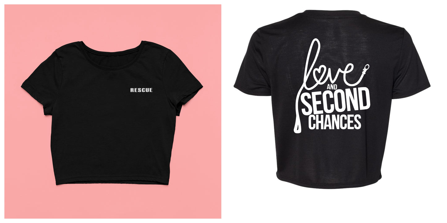 Love & Second Chances Cropped Tee - Ruff Life Rescue Wear