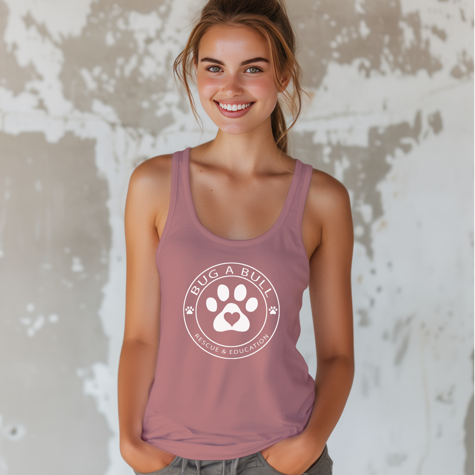 Paw Flowy Racerback Tank (Available in several colors)