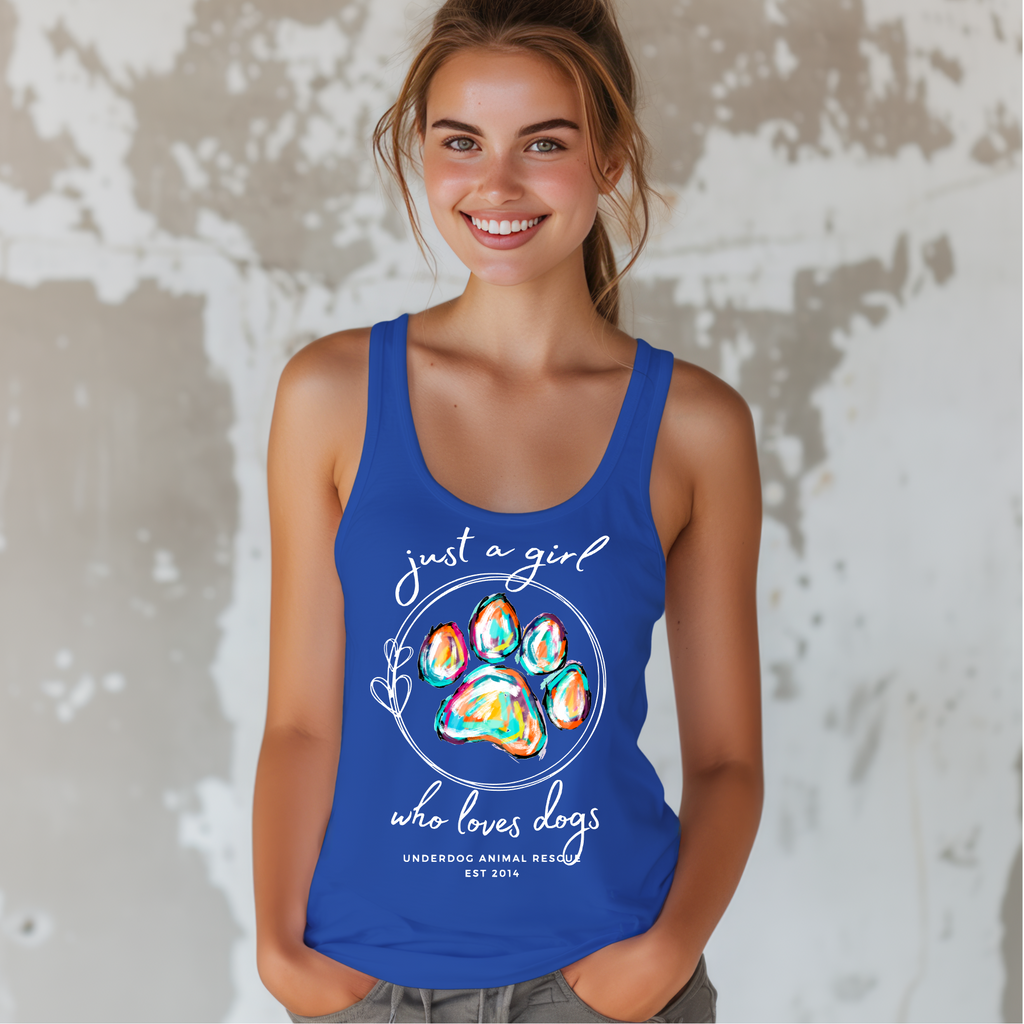 Love's Dogs Flowy Racerback Tank (Available in several colors)