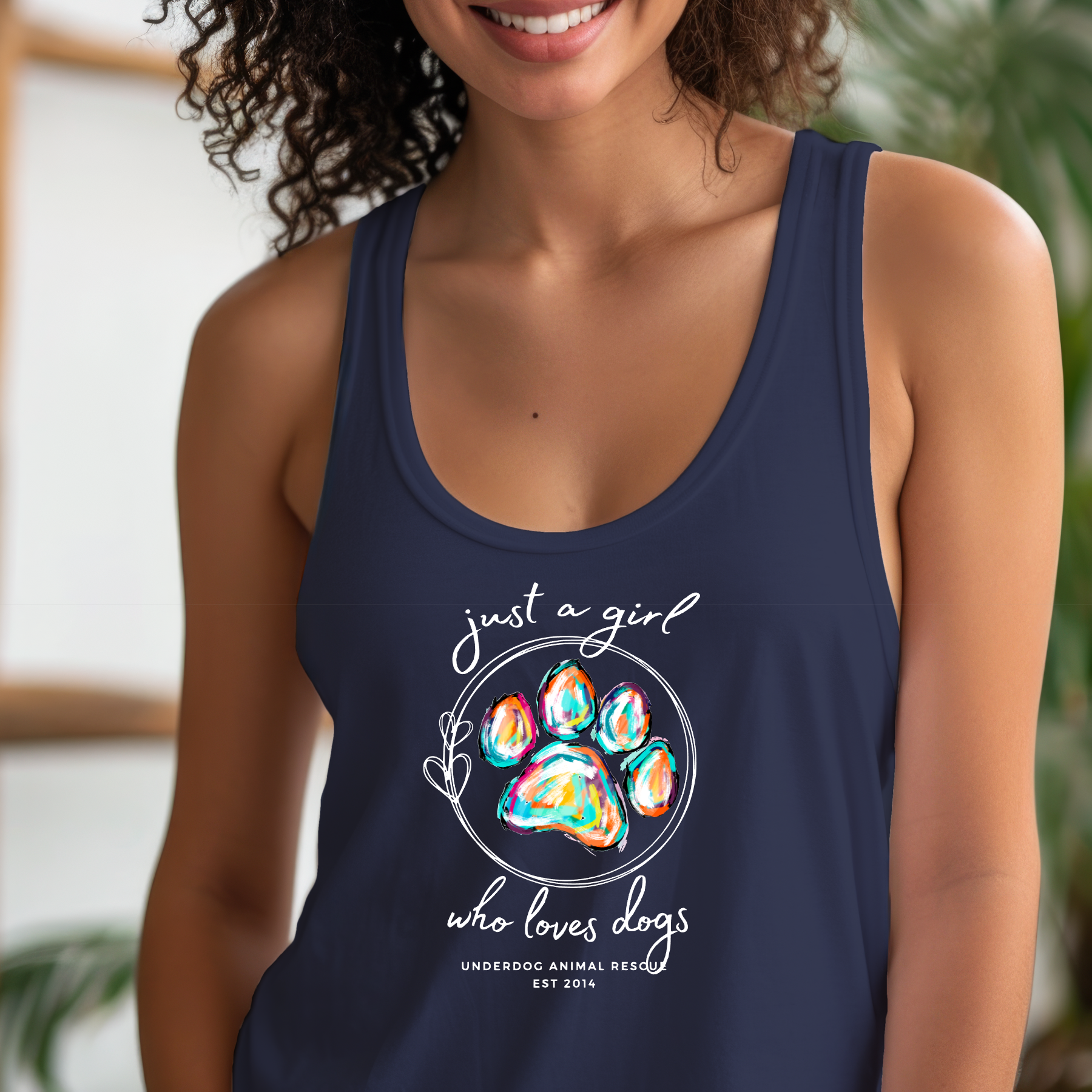 Love's Dogs Flowy Racerback Tank (Available in several colors)