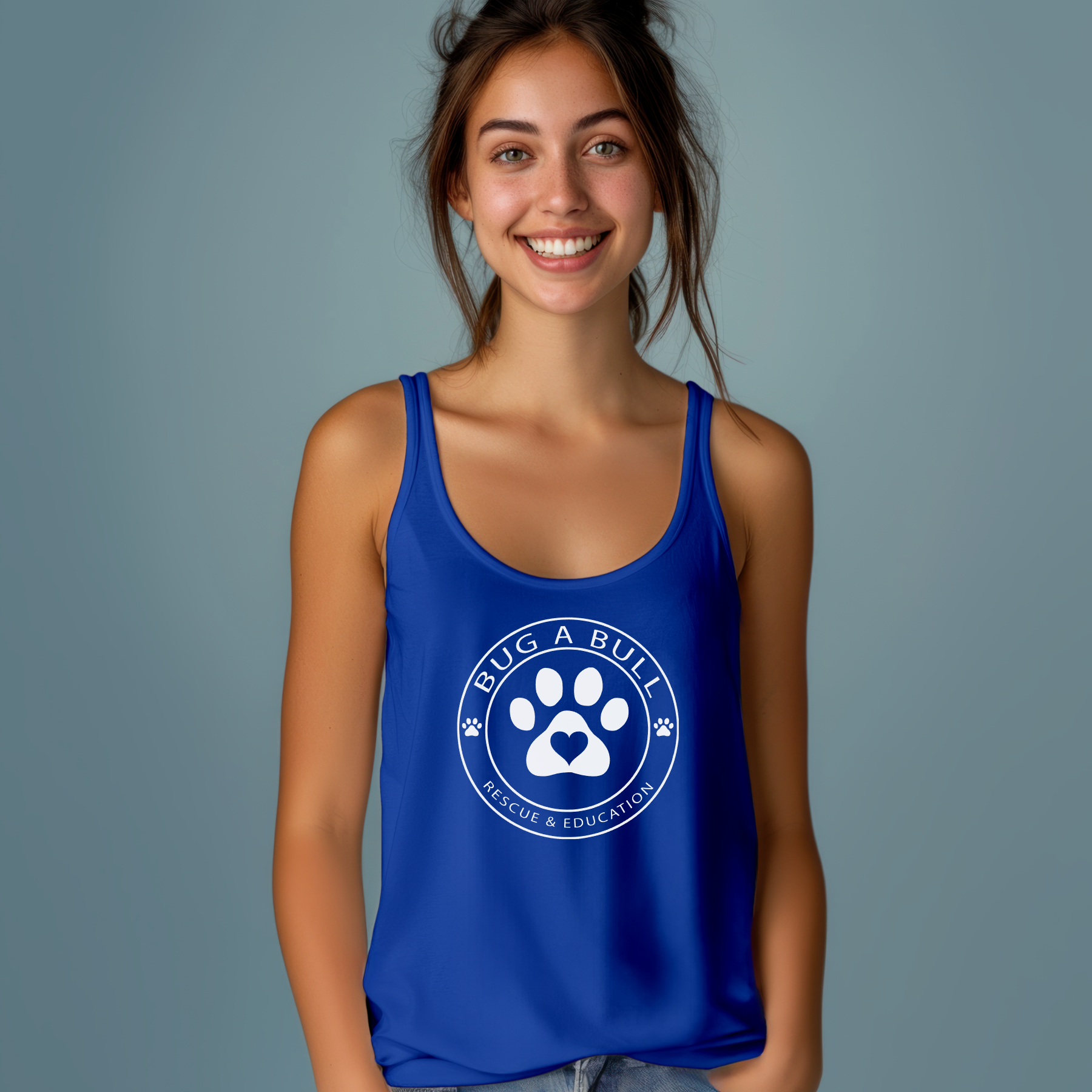 Paw Flowy Racerback Tank (Available in several colors)