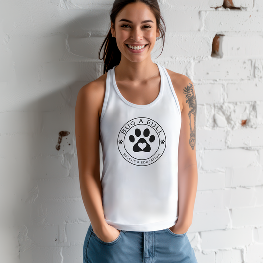 Paw Flowy Racerback Tank (Available in several colors) - Ruff Life Rescue Wear