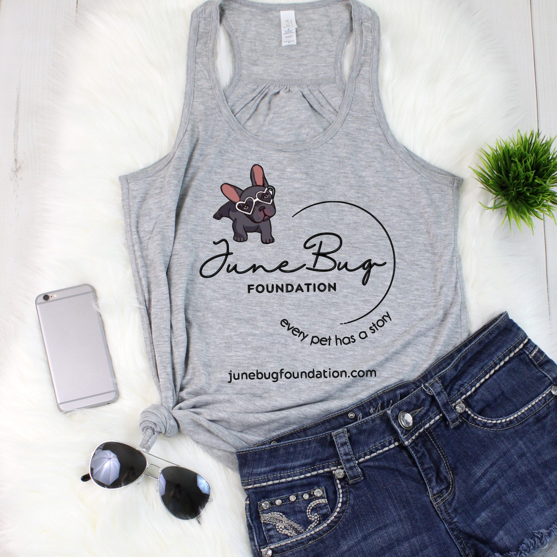 June Bug FLOWY RACERBACK TANK (Available in many colors) - Ruff Life Rescue Wear