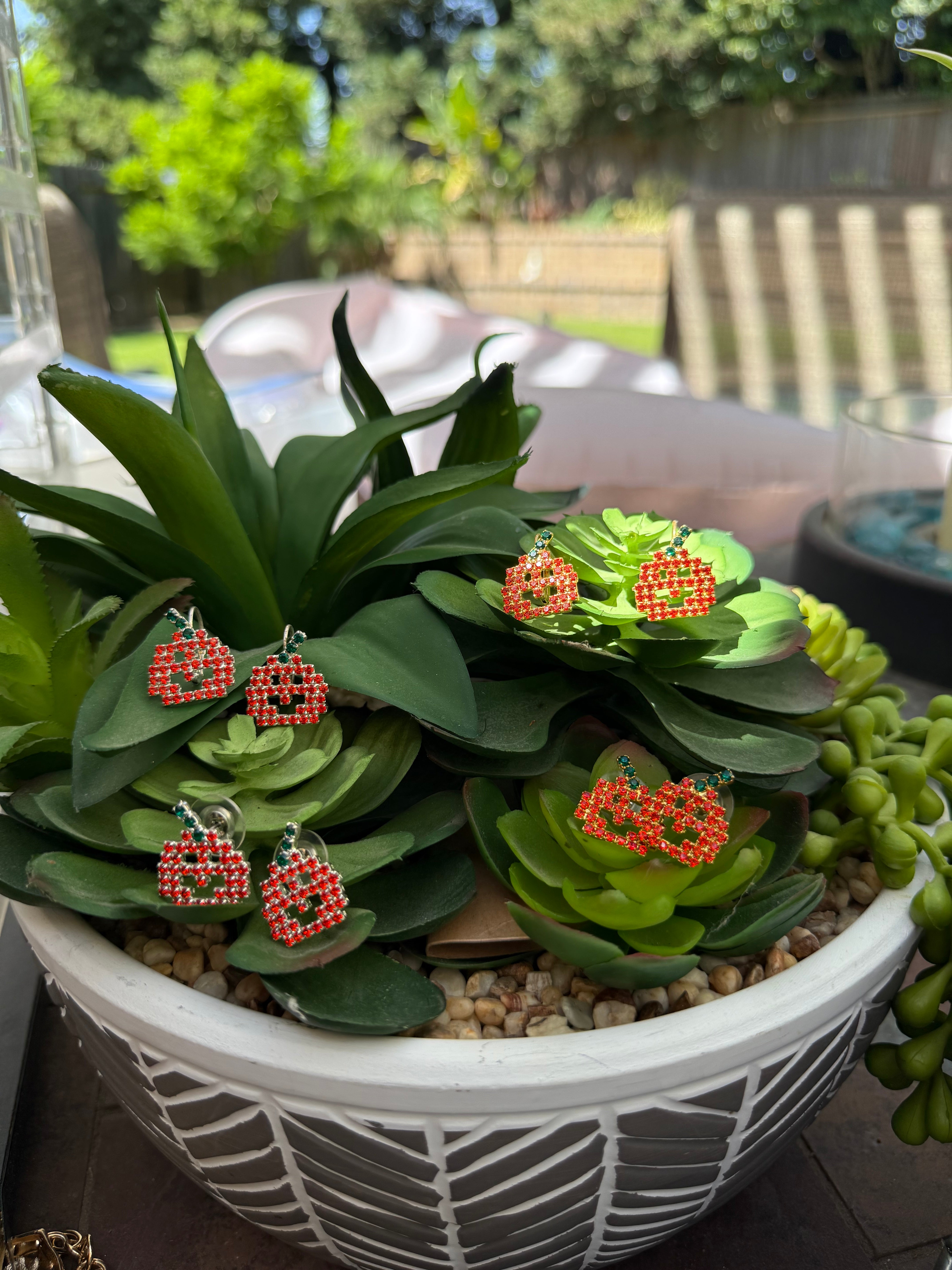 Pumpkin Rhinestone Earrings – Lever-Back or Post | Gold or Silver