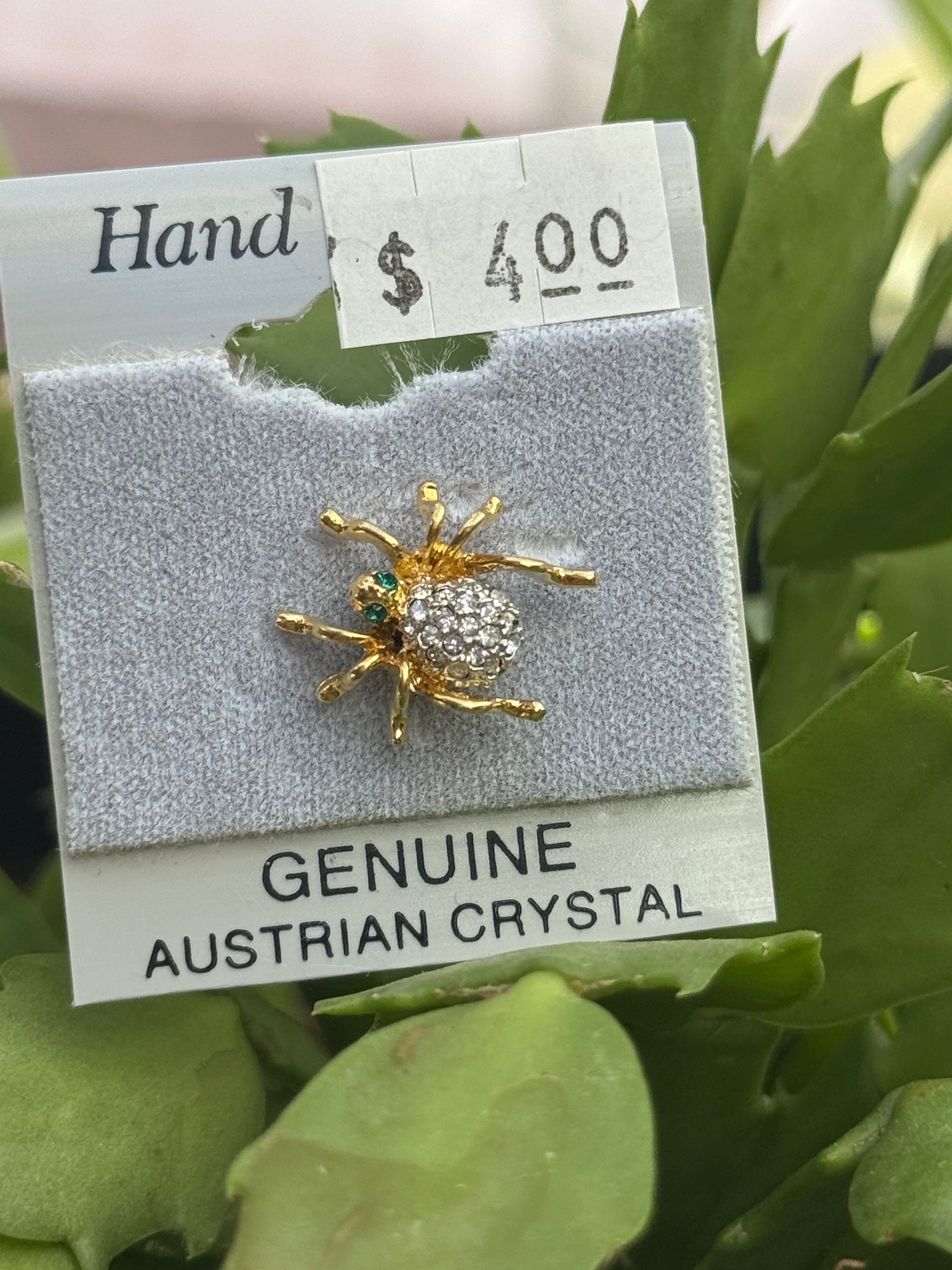 Crystal Spider Brooch Collection | Genuine Austrian Crystal Pins |