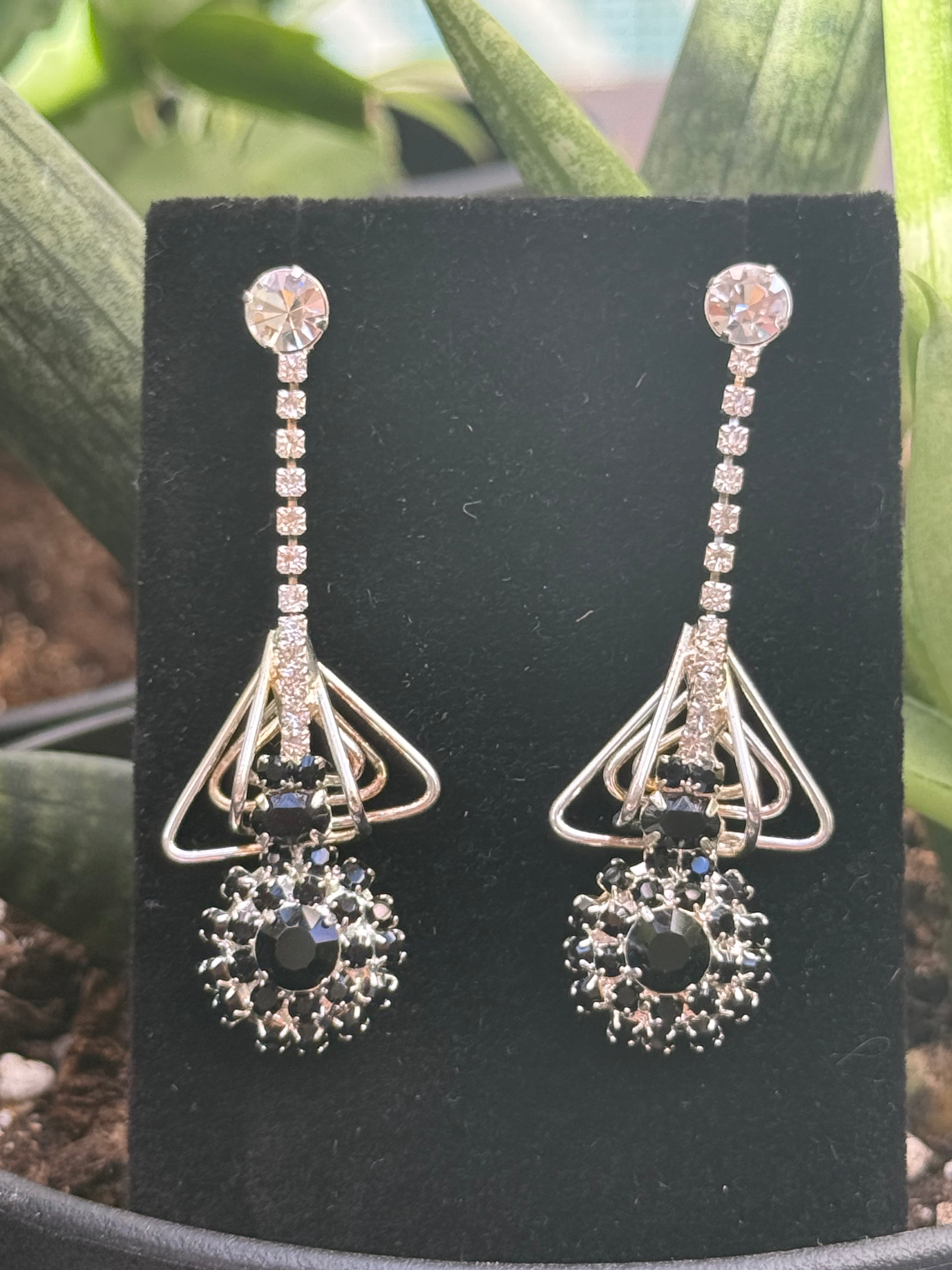 Crystal Spider Drop Earrings | Halloween Jewelry | Elegant Gothic Glam