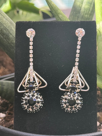 Crystal Spider Drop Earrings | Halloween Jewelry | Elegant Gothic Glam