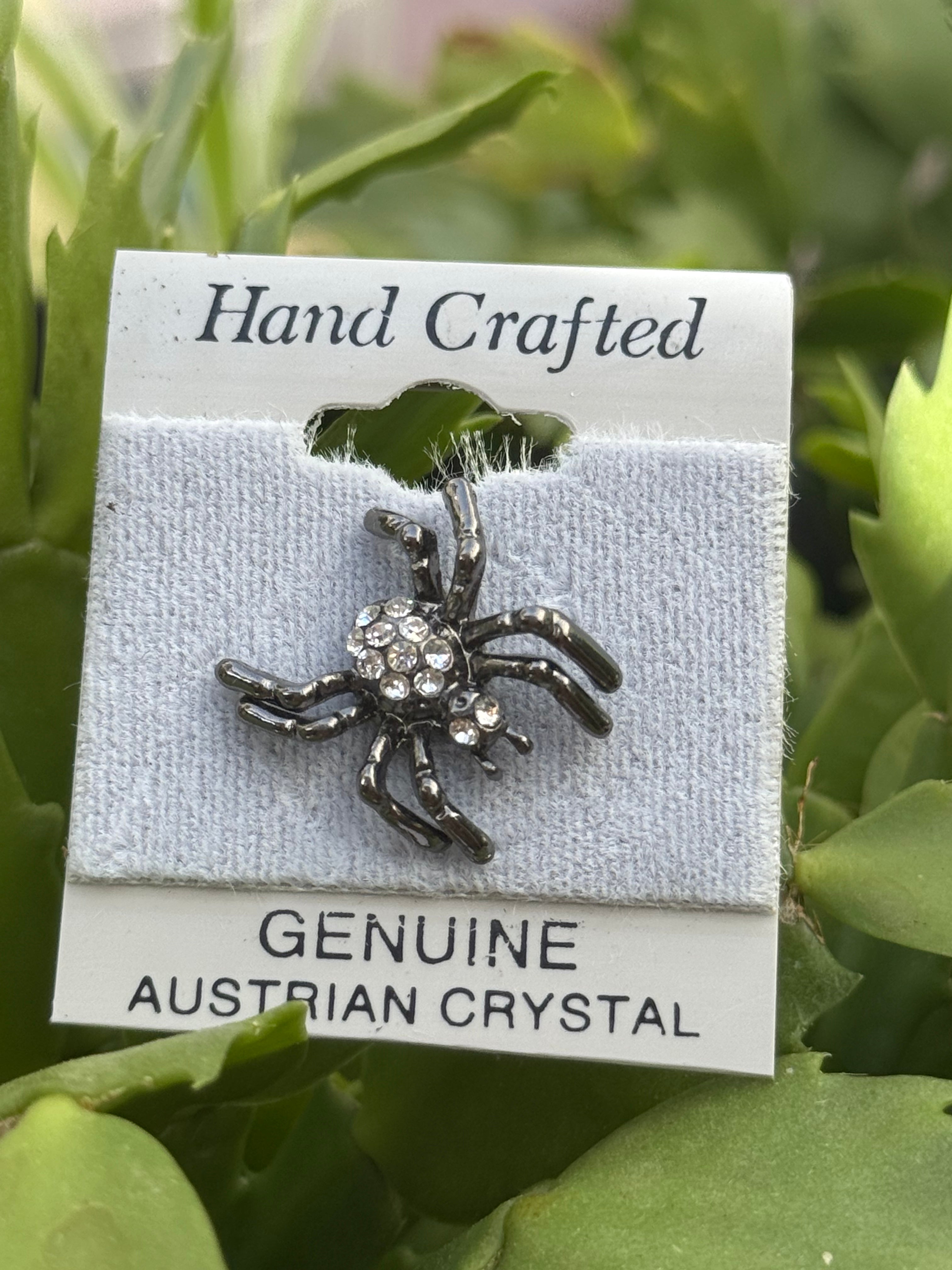 Crystal Spider Brooch Collection | Genuine Austrian Crystal Pins |