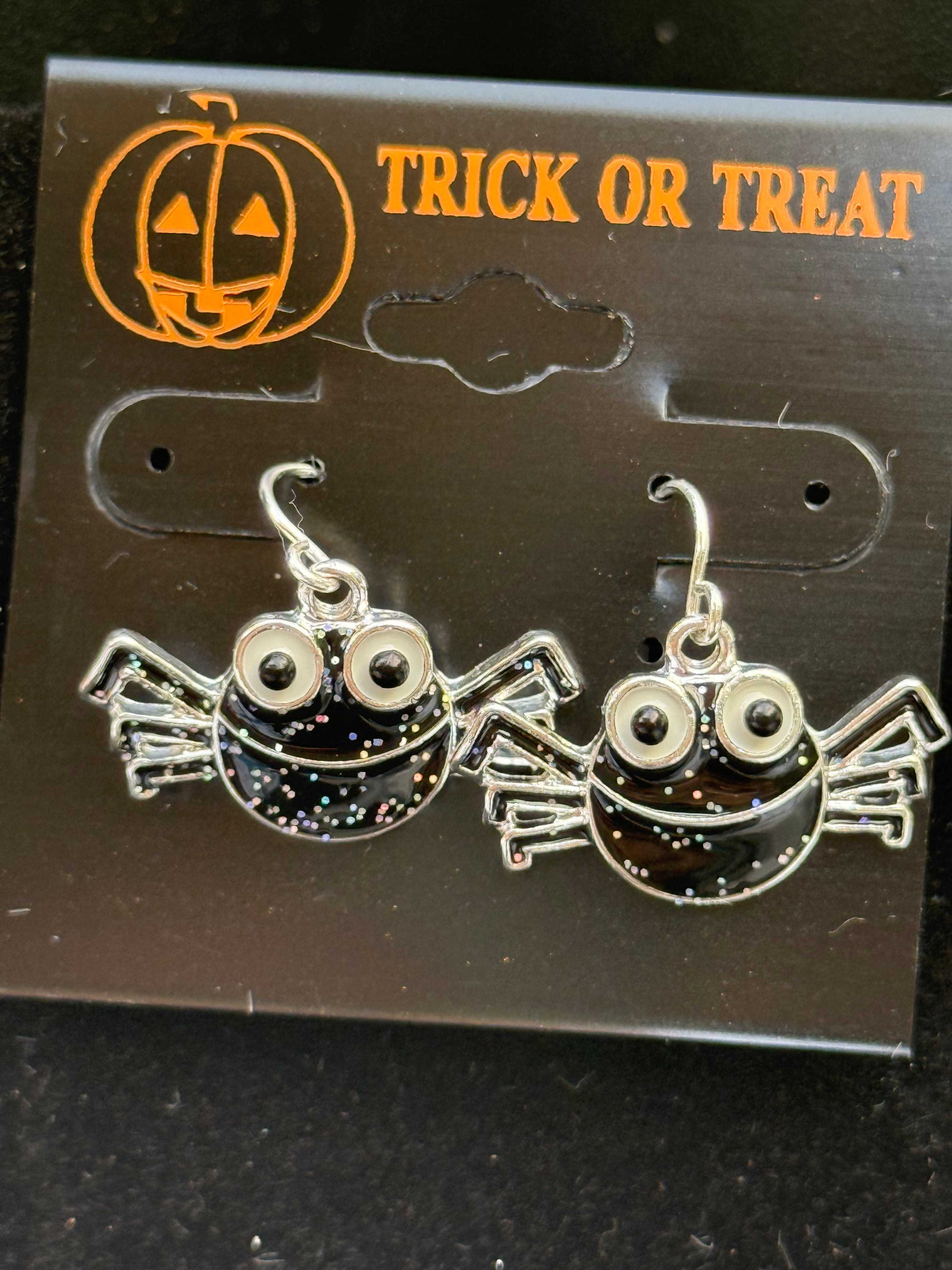 Trick or Treat Spider Earrings