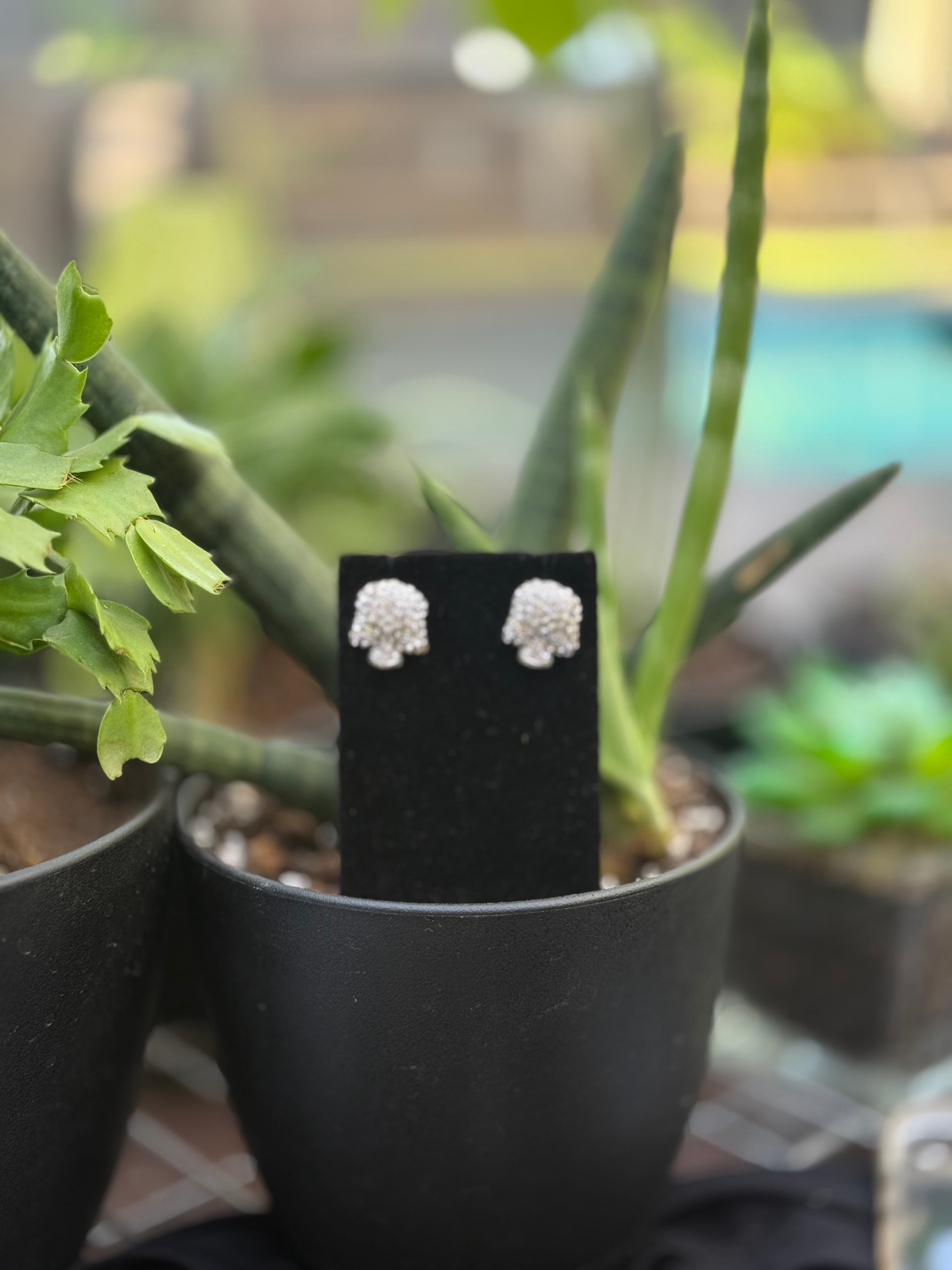 Rhinestone Skull Stud Earring Collection