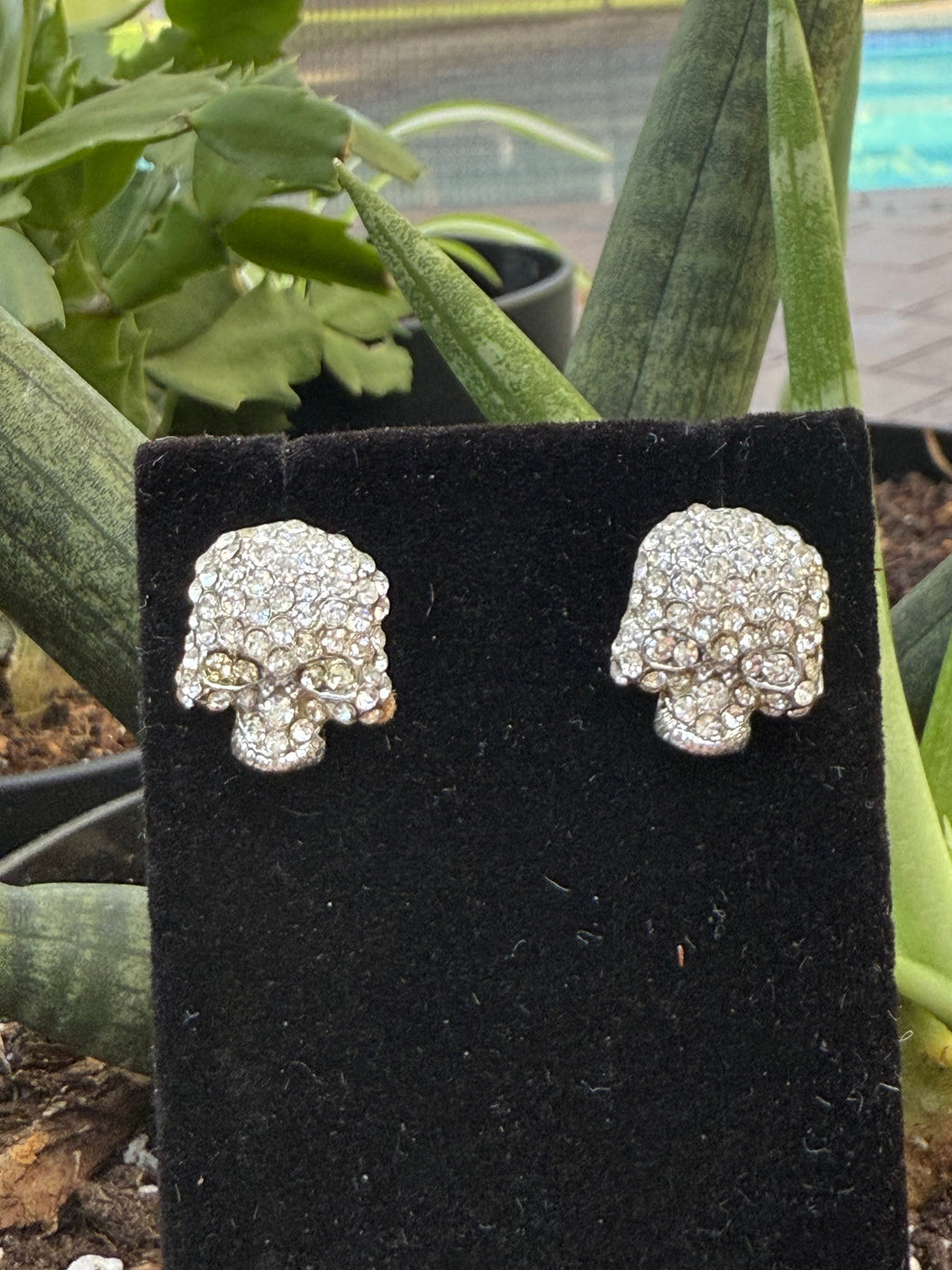 Rhinestone Skull Stud Earring Collection