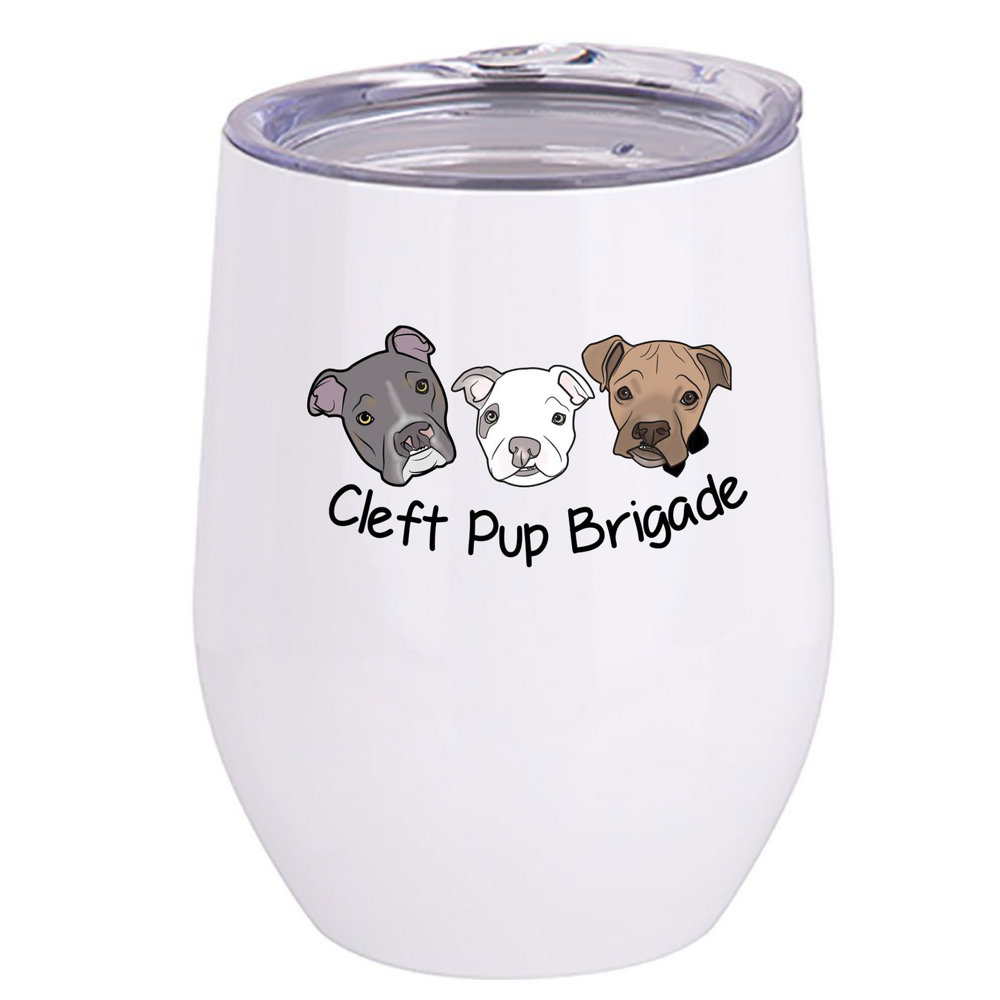 Cleft Pup Brigade Wine Tumbler - Ruff Life Rescue Wear