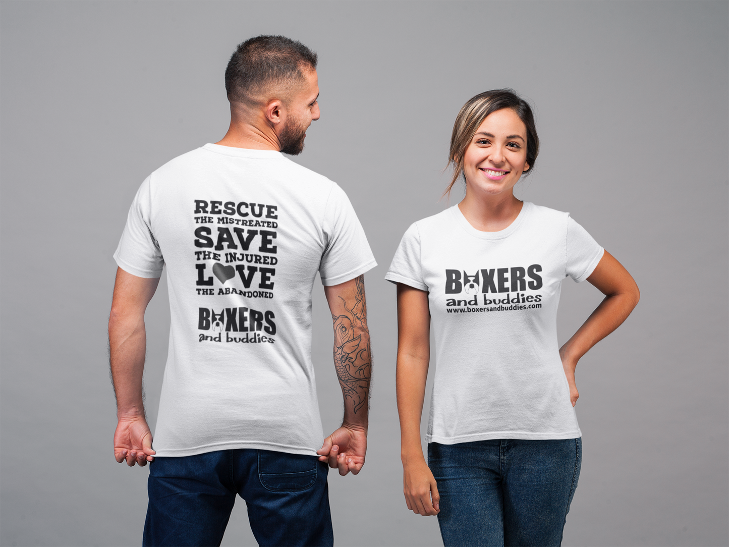 Boxers and Buddies Unisex Tee (available in several colors) - Ruff Life Rescue Wear