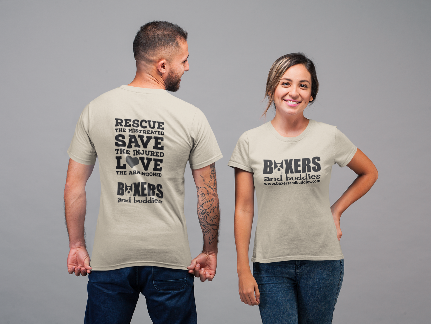 Boxers and Buddies Unisex Tee (available in several colors) - Ruff Life Rescue Wear