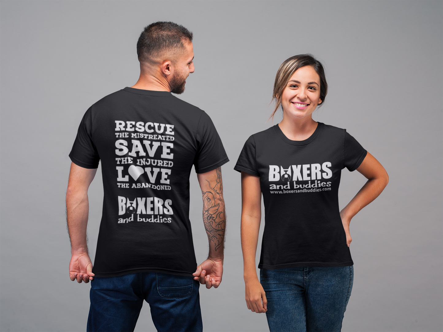 Boxers and Buddies Unisex Tee (available in several colors) - Ruff Life Rescue Wear