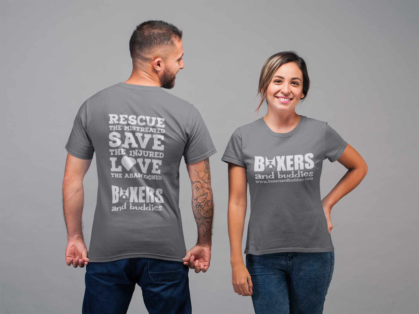 Boxers and Buddies Unisex Tee (available in several colors) - Ruff Life Rescue Wear