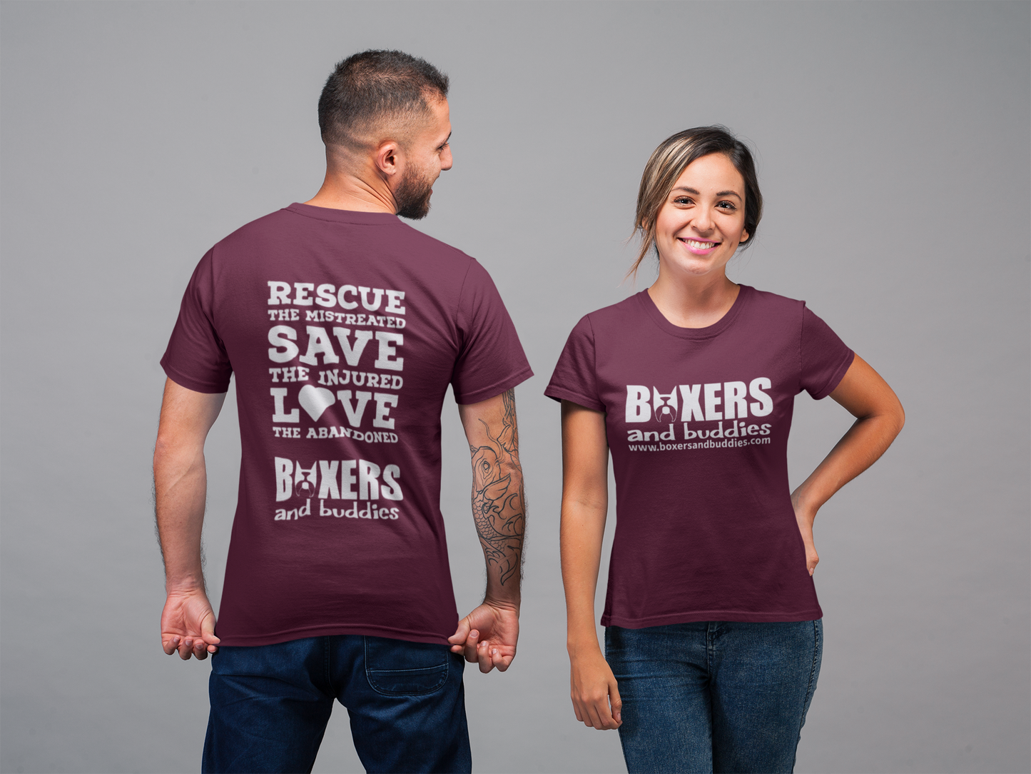 Boxers and Buddies Unisex Tee (available in several colors) - Ruff Life Rescue Wear